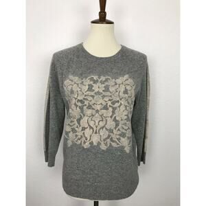 J. Crew Pullover Stripe Print Sweater Wool Cashmere